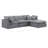 Itala Velvet L-Shaped Sectional Reversible-94482369