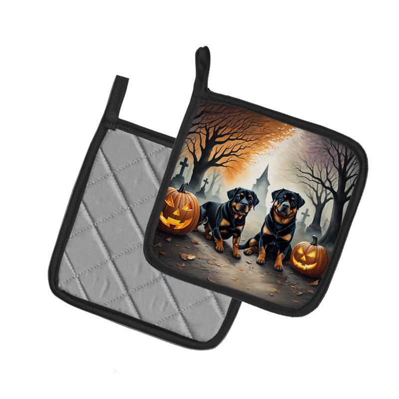 Paire de poignées Rottweiler Spooky Halloween