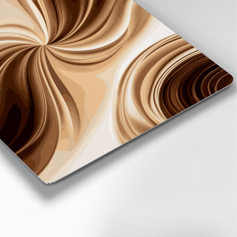 Gradient abstrait 59, art mural en métal beige, H 11 po x l 14 po