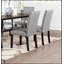 Table de salle à manger rectangulaire moderne en bois naturel avec 6 chaises en tissu gris et tablette de rangement