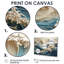«White and Blue Wave Papercut Style III - Coastal Waves», reproduction d'art sur toile Wave (sans textures)-1979910992-1979910998