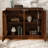 Sideboard Cabinet with 2 Outlet Holes, Buffet Cabinet with Storage, Narrow Side Cabinet for Living Room Entryway Hallway Kitchen-1884465875