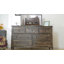  Commode 51 "avec 7 tiroirs, commode en bois pour chambre à coucher, chêne rustique foncé-1807483959