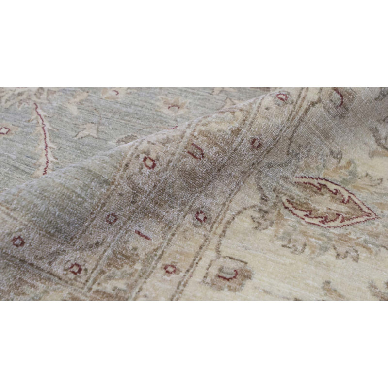 Hand-Knotted High-Quality Ivory Area Rug