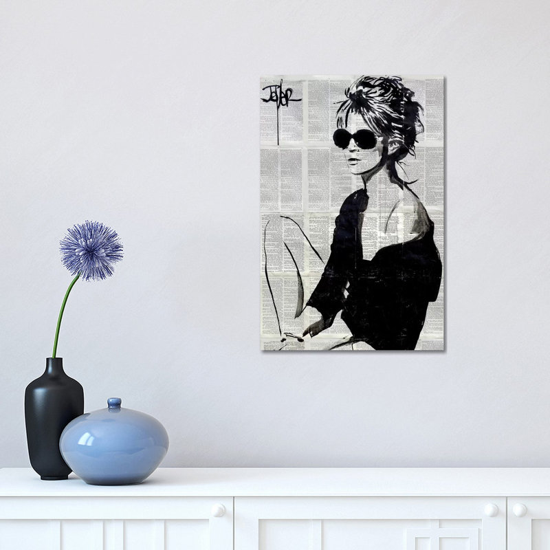 « Summers end » par Loui Jover-impression d’art graphique, Toile tendue, Pas de tapis, H 18 po x l 12 po x 1,5 po