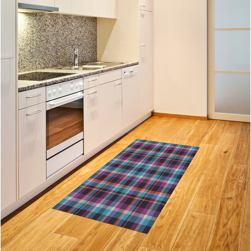 Tapis décoratif à haute densité en fibres de polyester à carreaux, Rectangle— 4 pi x 5 pi 8 po