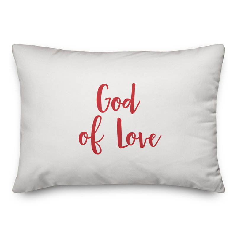  Coussin God of Love, Rouge / Blanc