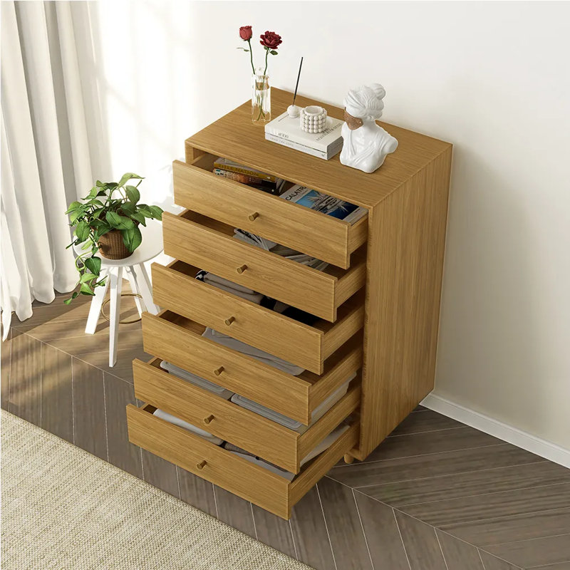 Commode 23,62 "Mid-Century moderne à 6 tiroirs