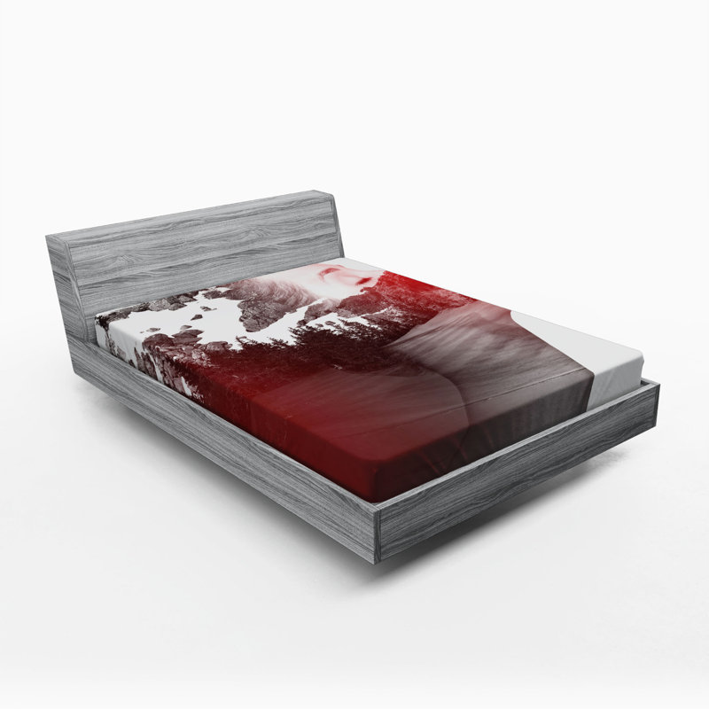 Microfiber Abstract Fitted Sheet, Queen Fitted Sheet