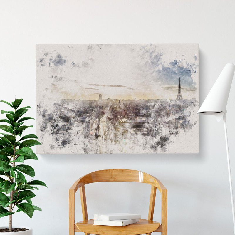 Paris Skyline Vol.3 - Wrapped Canvas Print, 60cm H x 91cm W x 3cm D
