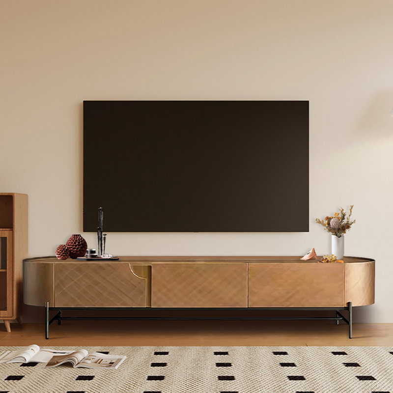Les meubles télé modernes ont trois tiroirs de rangement, H 18,89 po x L 94,48 po x l 15,74 po