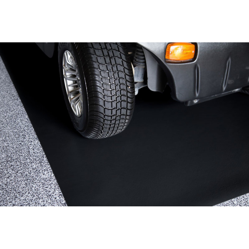 Midnight Black Textured Vinyl Sheet Flooring 7.5ft x 17ft