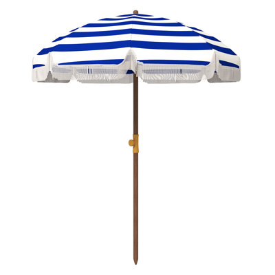 40+ Beach Umbrella, , Blue Stripe Alluring Vented Canopy, Carry Bag - Allure Outdoor Enthusiasts Umbrella With , Charming Bag, Charm Explorers