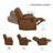 Frithiof 59"Contemporary Breathable Upholstered Microfiber Manual Recliner Chair Loveseat-109025197