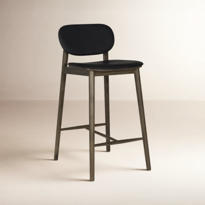 26" Genuine Leather Bar Stool