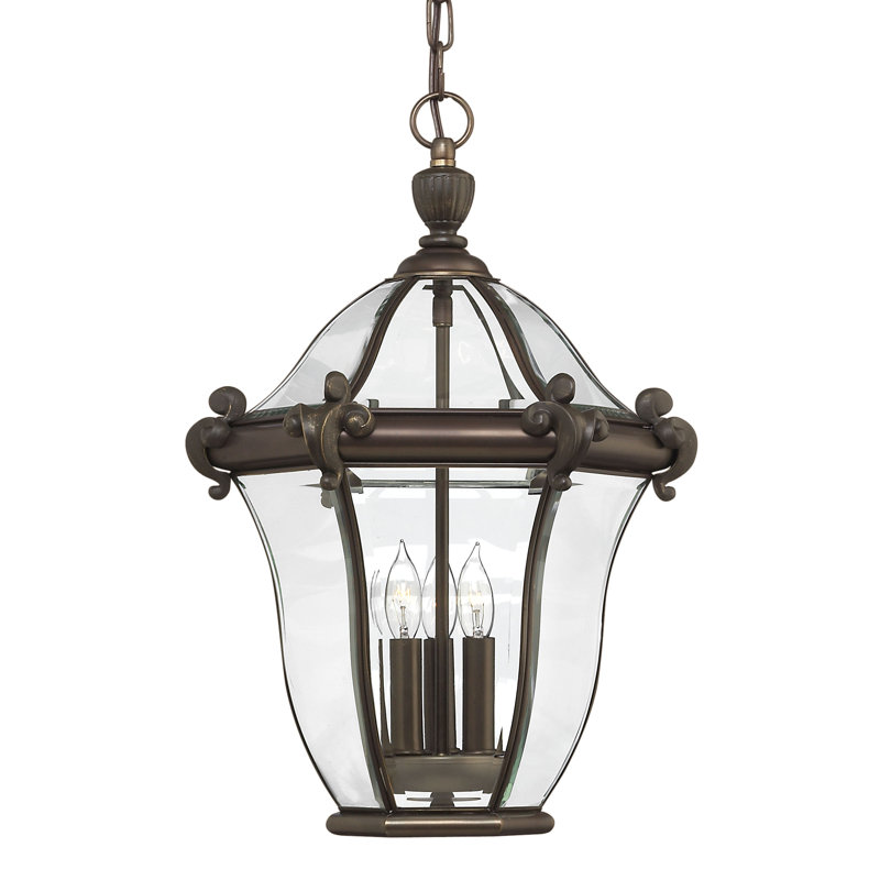 San Clemente 3 -Bulb 22" H Mains only Outdoor Hanging Lantern, Copper Bronze