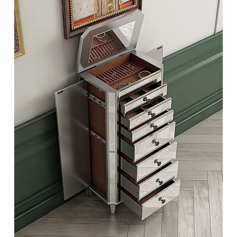 Armoire à bijoux à miroir American