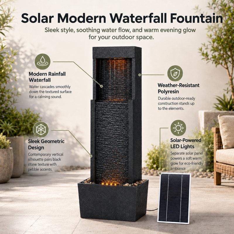 Weather Resistant Waterfall Fountain