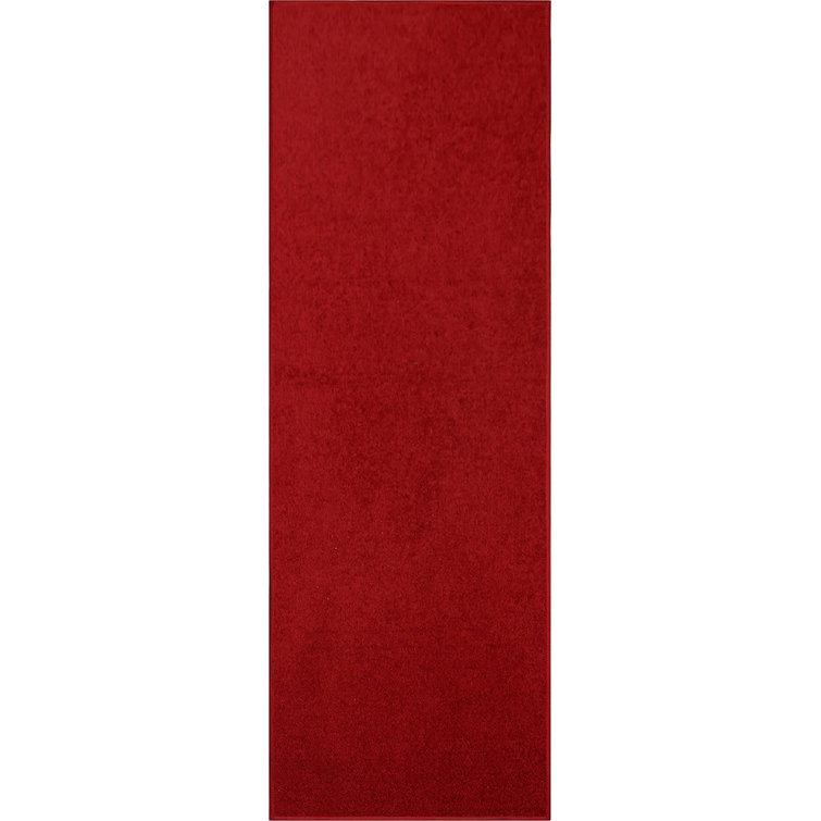 Modern Plush Solid Color Rug - Red, Pet and Kids Friendly Rug. Made in USA, Rectangle, Area Rugs Great for kids, Pets, Event, Wedding 