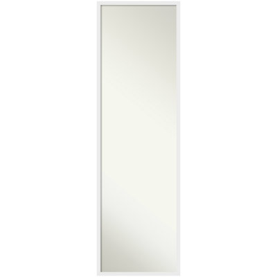 Incline Non-Beveled Wood Framed Full-Length On the Door Mirror
