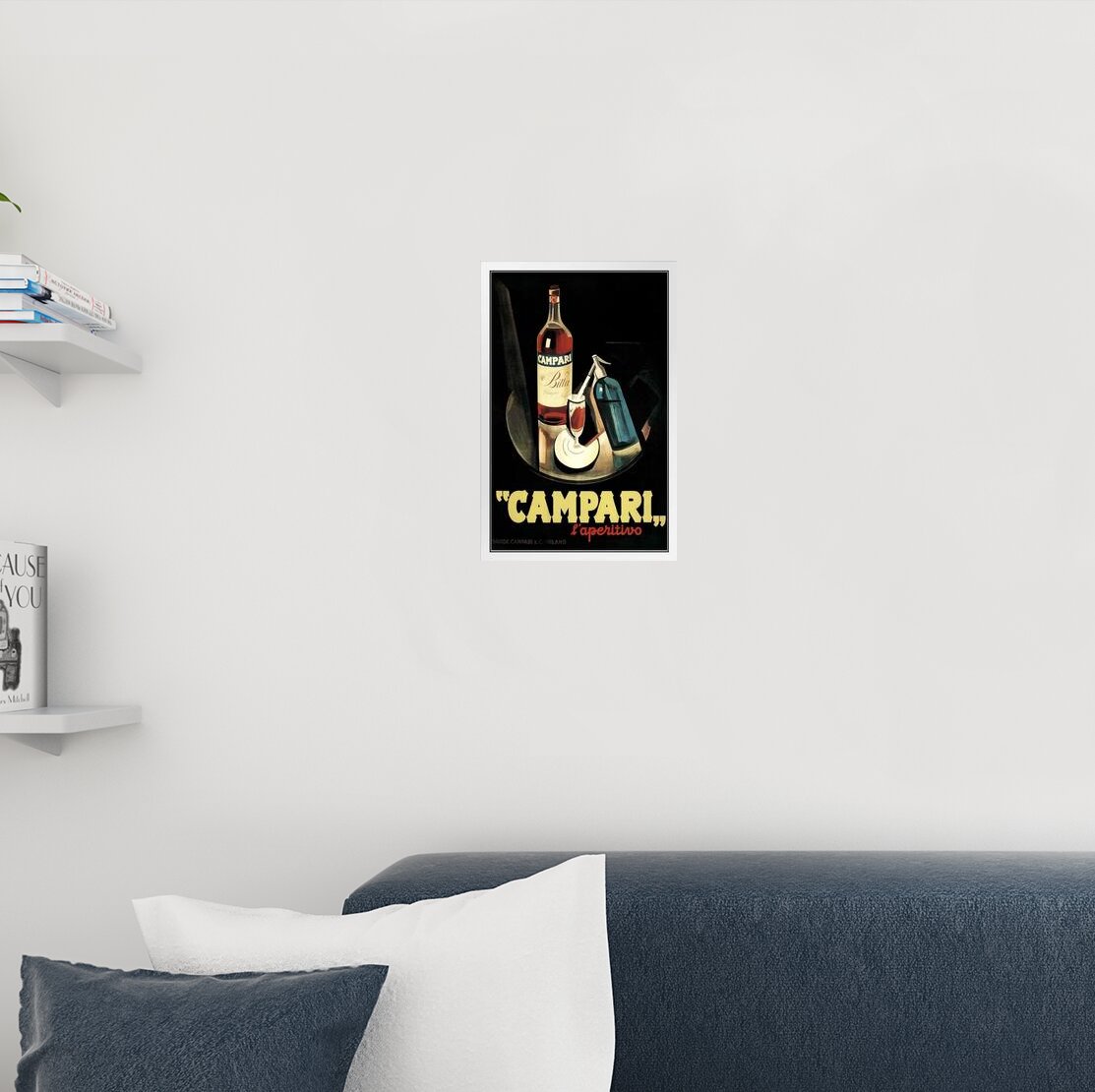 Canora Grey Marcello Nizzoli Campari Laperitivo Alcohol Liqueur Vintage  Advertising White Wood Framed Poster 14x20 Framed On Paper Print