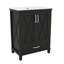 Ensemble de meuble-lavabo simple 24 po 2 portes à fermeture en douceur 1 tiroir divisé 2 tablettes de rangement-183973964