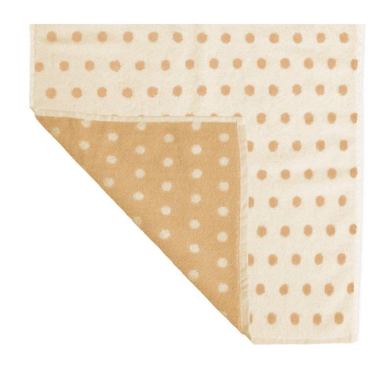 Ayusha Patterned Polka Dot Spot Bath Towel, Cream/Stone