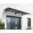 Palram - Canopia Aquila 6' 9" W X 3' D Acrylic Galvanized Steel Convex Door Awning Gray/Solar Gray-12179501