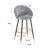 Lyric 30” Seat Height Velvet Upholstered Bar Stools With Curved Back-156224254