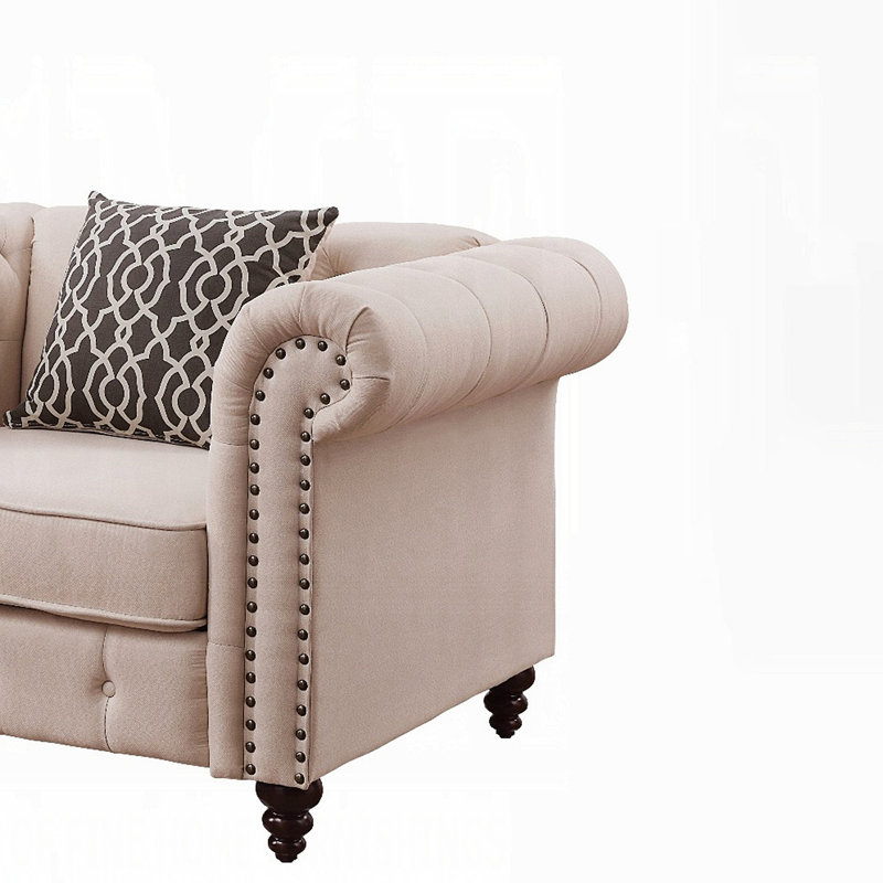 Chaise en lin Aurelia avec coussin