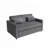 3-in-1 Multi-Functional Corduroy Futon Sofa Bed with Adjustable Backrest and Pillows Perfect for Living Room and Bedroom-1040722096
