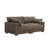 2 - Piece Upholstered Light Brown Faux Rabbit Fur Flannel Reversible Modular Sofa Living Room Sectional Couch-569984550