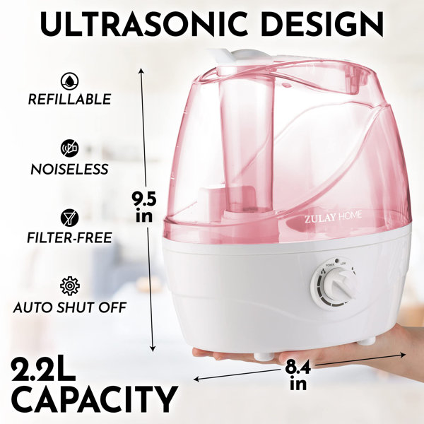 Jlong Cool Mist Ultrasonic Console Humidifier with Adjustable
