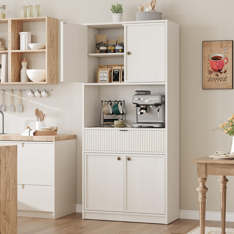 4 Door Wardrobe, White