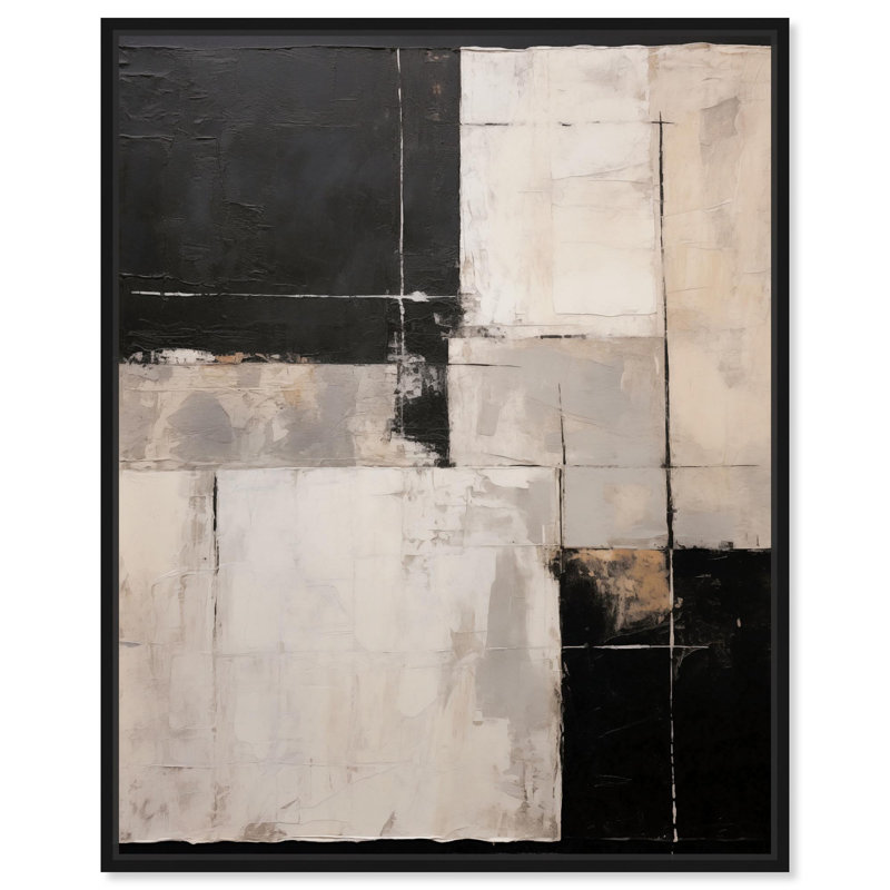 «Deeps of Silence», toile moderne par Art Remedy, H 21 po x l 17 po, Cadre flottant noir