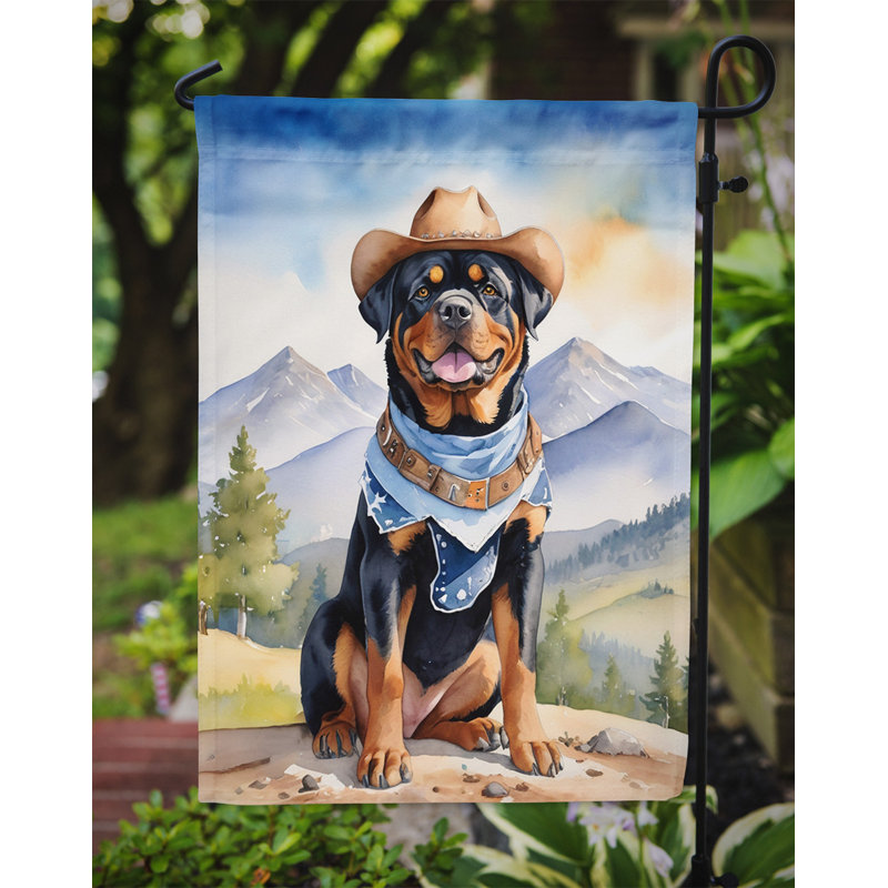 Drapeau Cowboy Welcome Garden, Rottweiler