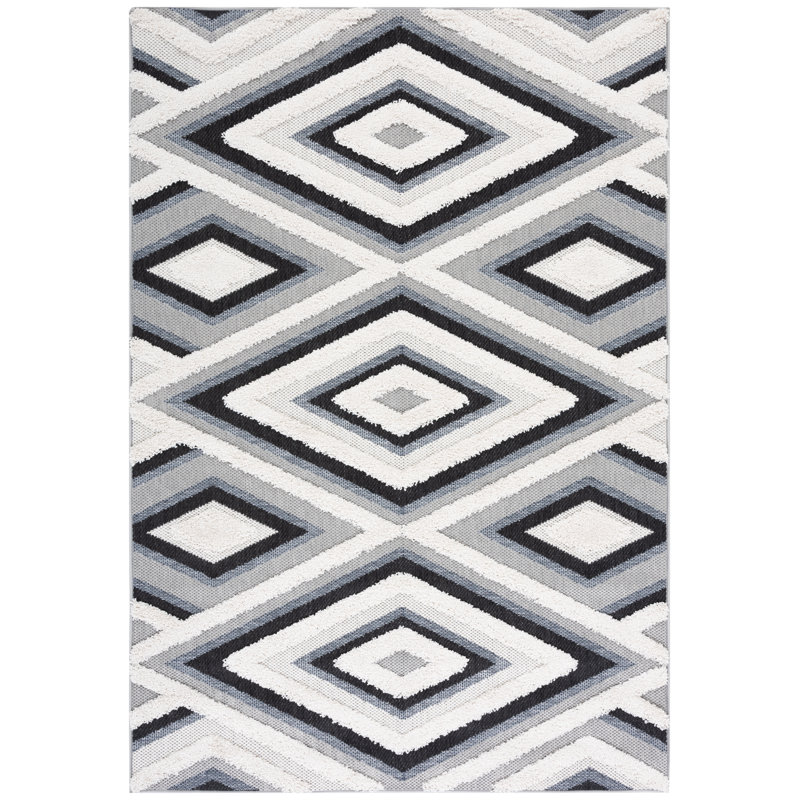 Tapis d'intérieur / extérieur à motif géométrique Dimon Performance, Rectangle 4 pi x 6 pi