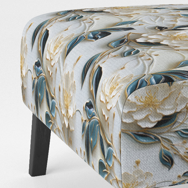 Fauteuil de chambre oriental rembourré à motif oriental Oriental Elegance