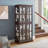 Cabinets, Traditional Cherry Glass Display Cabinet with Adjustable Shelves &amp; E26 Bulb | MDF+Glass | Living Room-1613144727