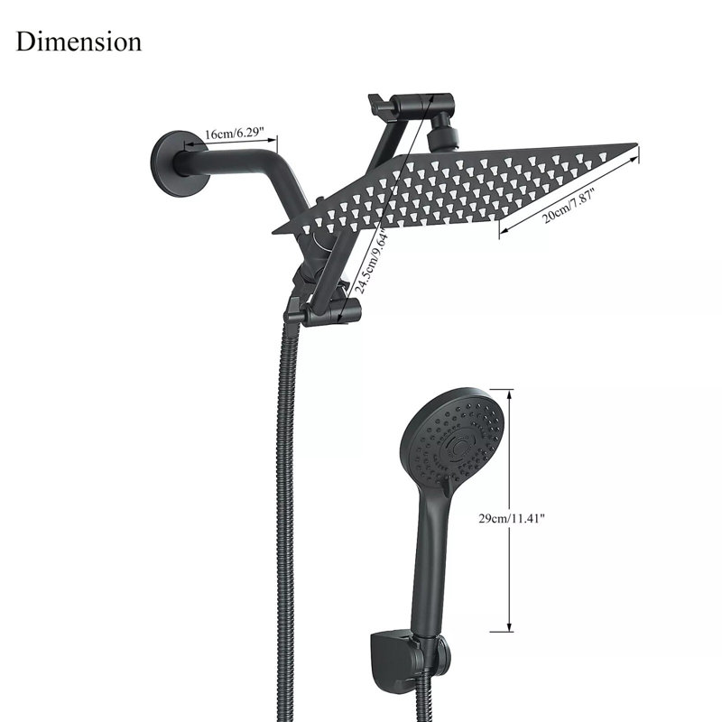 Pomme de douche réglable 1,8 GPM GPM