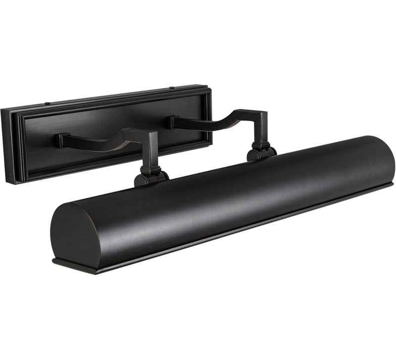 Éclairage pour tableau noir 18 po câblé, 3 lumières bronze moderne pour mur, lumière rotative sur un cadre pour salon, bibliothèque, œuvre d'art, affiche (ampoules incluses)
