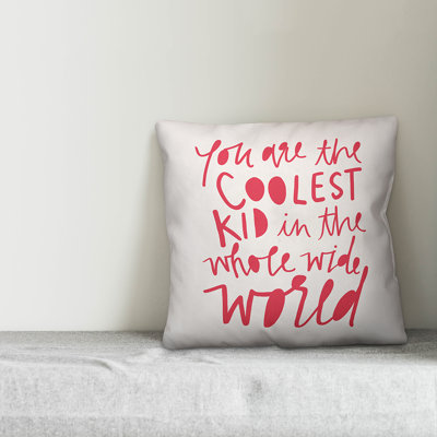 Coolest Kid Square Pillow Cover & Insert