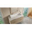 Lavabo de salle de bain vasque rectangulaire en résine blanc mat 39,3 "x 18,8" Badeloft WB-05-XL-M-35943775