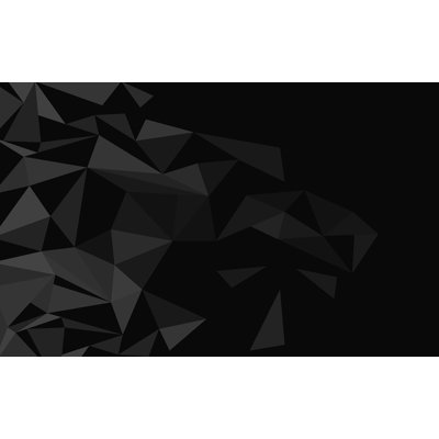 Murale pelez et collez de qualité supérieure - triangles noirs abstraits