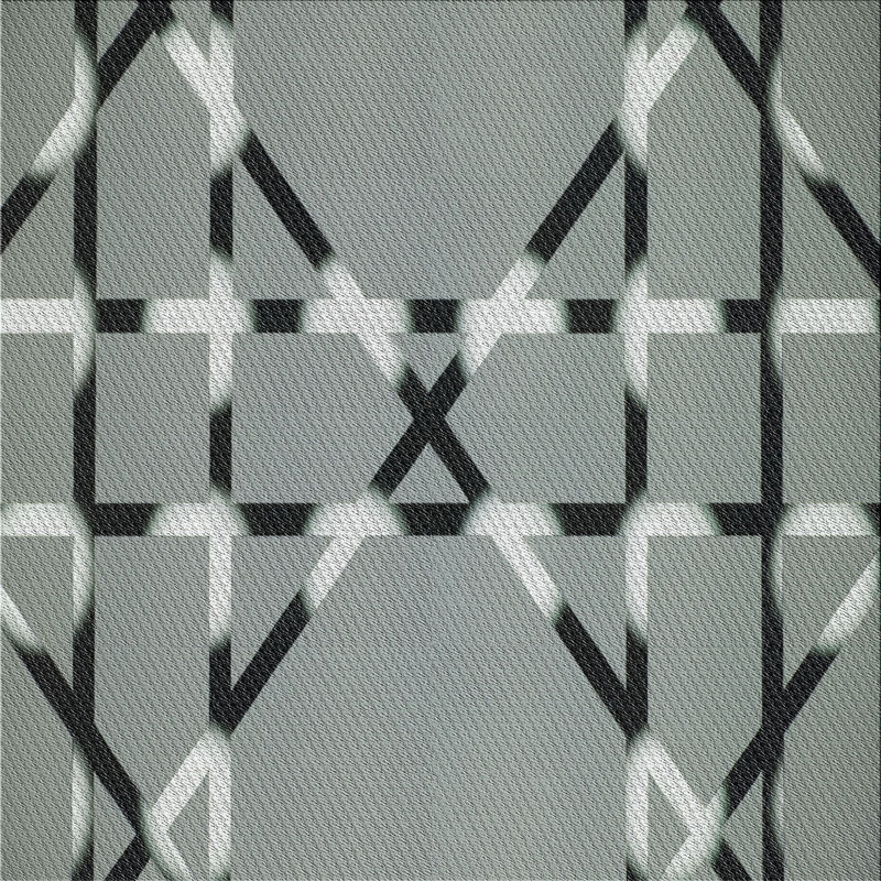 Tapis gris Power Loom, Carré 8 pi