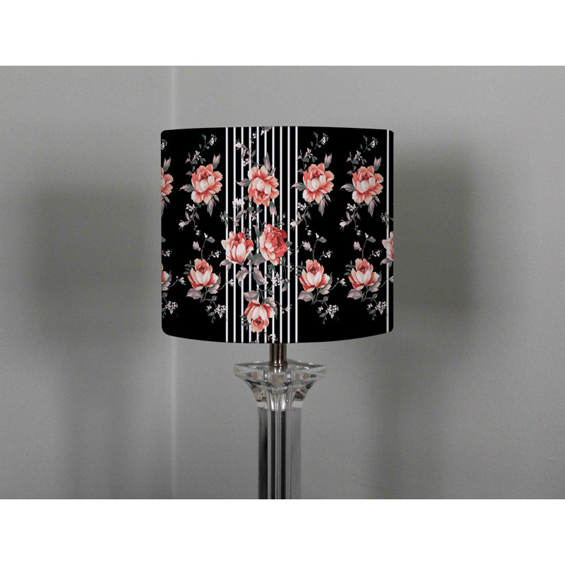 Flowers 22cm H Cotton Drum Lamp Shade ( Uno )