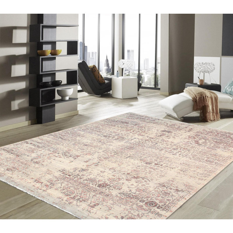 Damash Area Rug in Silver