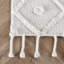 Tapis blanc cassé à motif marocain cassé en laine à pampilles fabriqué à la main Whigham-40880585