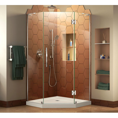 DreamLine Prism Plus 42" x 74.75" Rectangle Hinged Shower Enclosure with Base Included
