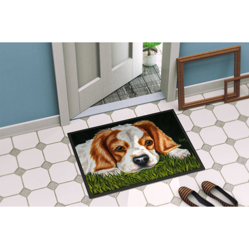 Tapis antidérapant Cavalier Spaniel in the Grass, 2 pi x 3 pi
